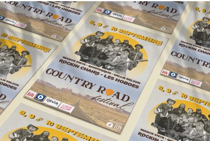 Flyers du festival Country Road